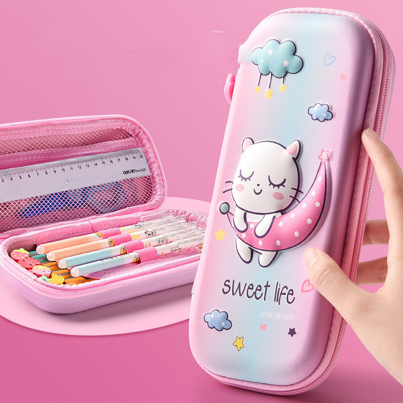 Pencil Case Female Cartoon Lovely Large Capacity Pencil Case
