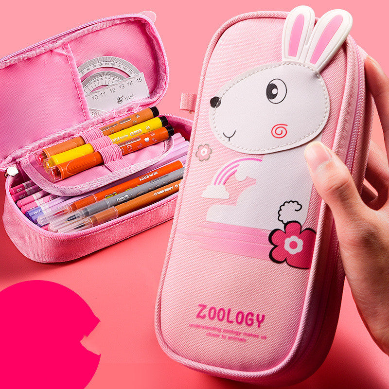 Pencil Case Female Cartoon Lovely Large Capacity Pencil Case