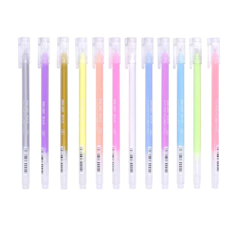 Shiny Metal Quicksand Pen Pearlescent Painting Water Pen Vibrato Jelly Pen