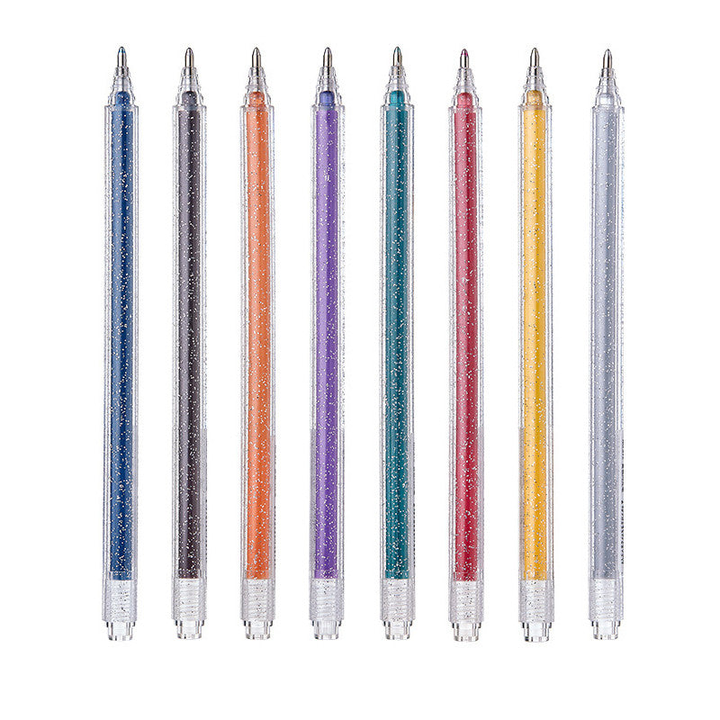 Shiny Metal Quicksand Pen Pearlescent Painting Water Pen Vibrato Jelly Pen