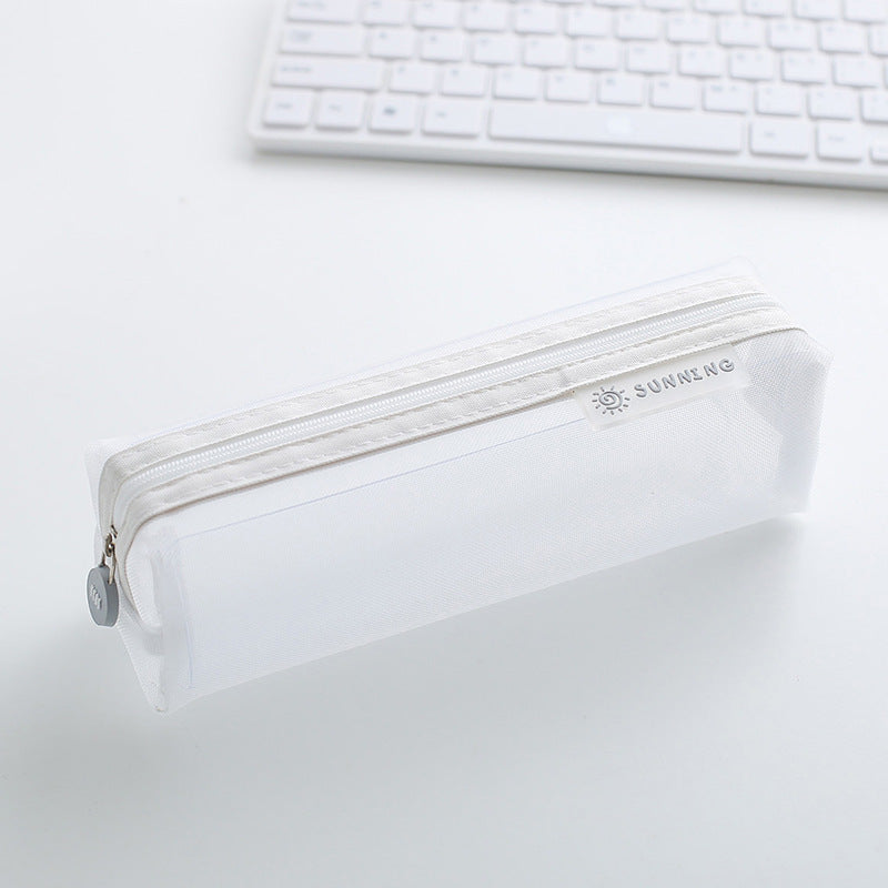 Transparent mesh pencil case