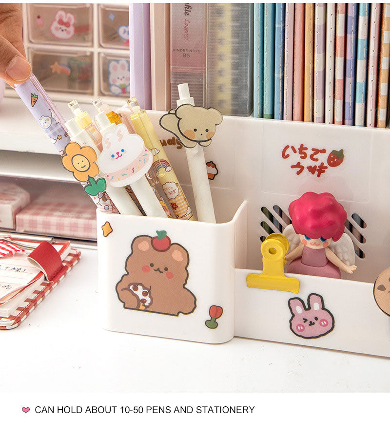 Kawaii Desk Organizer File Tray Book Stand Office Rack