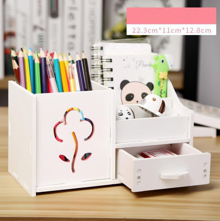 Multi-function pen holder creative student cartoon children desktop small storage box