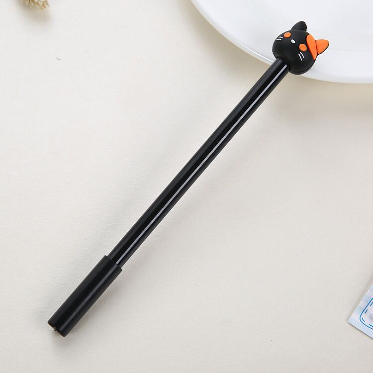 Creative cute cartoon black white cat ink pen