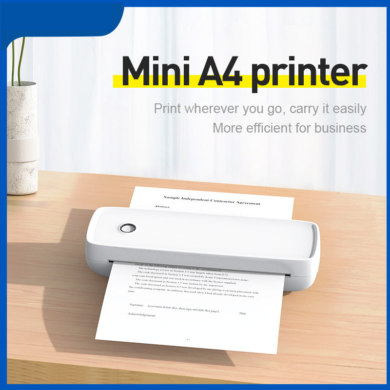 Portable A4 Thermal Printer Document File Word PDF Test Paper Photo Mini Wrong Question